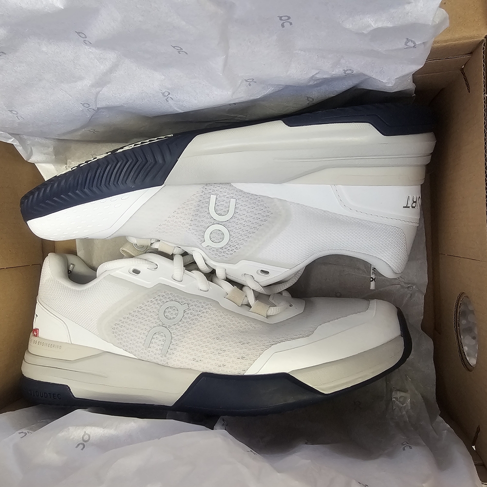 On Running Women's White and Navy Athletic Shoes